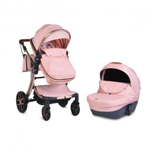 Комбинирана детска количка Polly 3в1 розов Комбинирана детска количка Polly 3в1 розов
