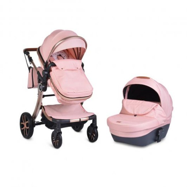 Комбинирана детска количка Polly 3в1 розов