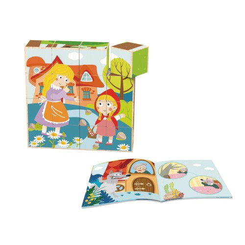 Дървени Кубчета пъзел Red Riding Hood TF456 Дървени Кубчета пъзел Red Riding Hood TF456