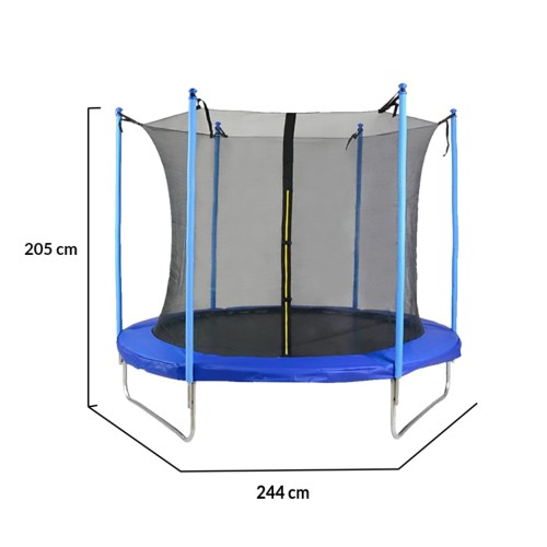 Батут 244cm (8ft) с вътрешна мрежа Spring Батут 244cm (8ft) с вътрешна мрежа Spring