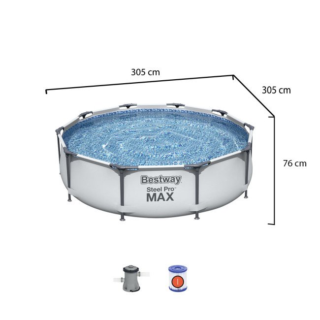 Басейн 56408 Steel Pro 3.05m x 76cm Басейн 56408 Steel Pro 3.05m x 76cm