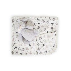 Бебешко одеяло 90/75 cm с играчка Grey bear
