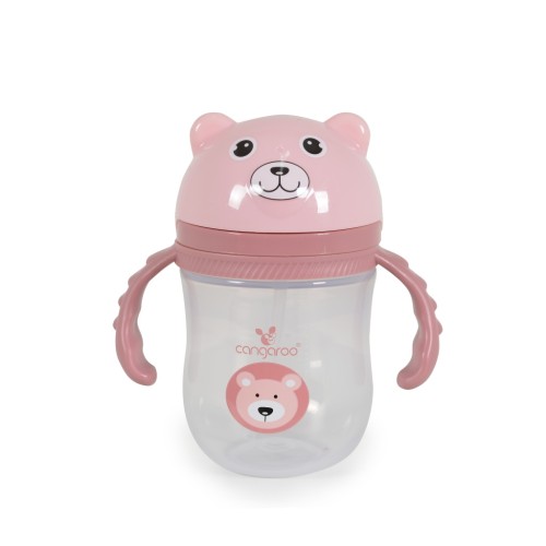 Чаша със сламка 240ml Berry розов C0586 Чаша със сламка 240ml Berry розов C0586
