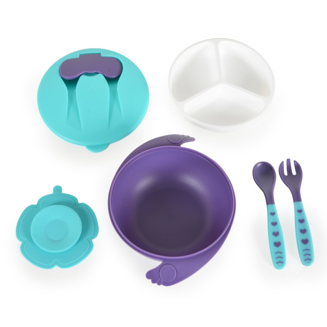 Купа с лъжица и вилица Jelly син F1730 Купа с лъжица и вилица Jelly син F1730