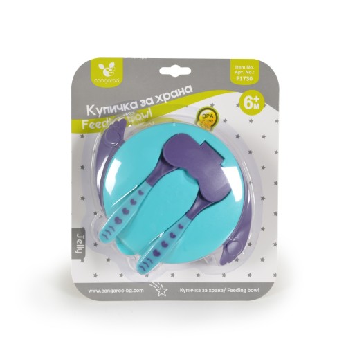 Купа с лъжица и вилица Jelly син F1730 Купа с лъжица и вилица Jelly син F1730